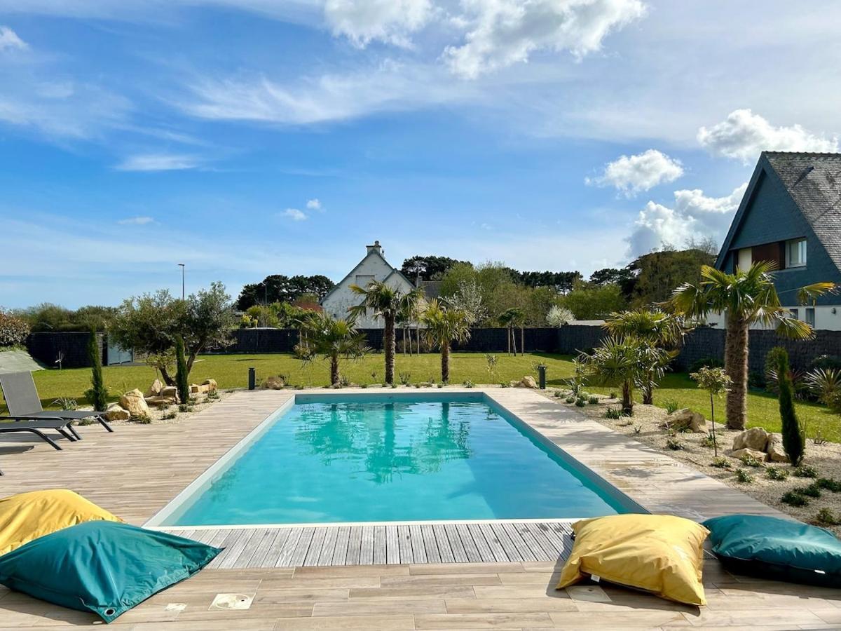 Superbe Villa Tout Confort Avec Piscine Chauffee Er Couverte Et Spa A 2 Pas De La Plage Fouesnant Exterior photo